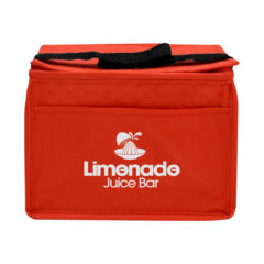 Dimples Non-Woven Cooler Bag - 35011_RED_Silkscreen
