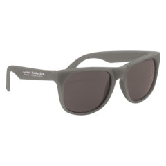 Rubberized Sunglasses with Microfiber Cloth and Pouch - 4000_GRAGRA_Silkscreen