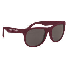 Rubberized Sunglasses with Microfiber Cloth and Pouch - 4000_MARMAR_Silkscreen