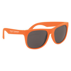 Rubberized Sunglasses with Microfiber Cloth and Pouch - 4000_ORNORN_Silkscreen