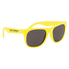 Rubberized Sunglasses with Microfiber Cloth and Pouch - 4000_YELYEL_Silkscreen