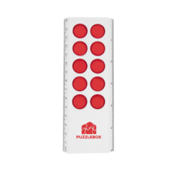 Push Pop Stress Reliever Ruler – 6″ - 55228_WHTRED_Padprint