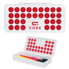 Push Pop Pencil Case - 55229_WHTRED_Silkscreen