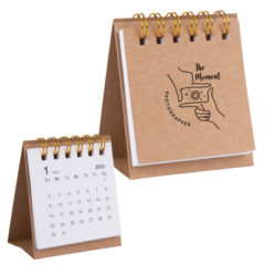 Kraft Paper Mini Desk Calendar - 55230_NAT_Silkscreen