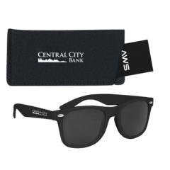 AWS Velvet Touch Malibu Sunglasses with Pouch - 6296_BLK_Silkscreen