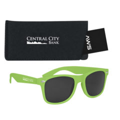 AWS Velvet Touch Malibu Sunglasses with Pouch - 6296_LIM_Silkscreen