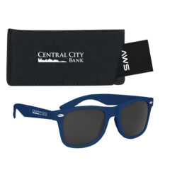 AWS Velvet Touch Malibu Sunglasses with Pouch - 6296_NAV_Silkscreen