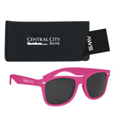 AWS Velvet Touch Malibu Sunglasses with Pouch - 6296_PNK_Silkscreen