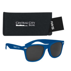 AWS Velvet Touch Malibu Sunglasses with Pouch - 6296_ROY_Silkscreen