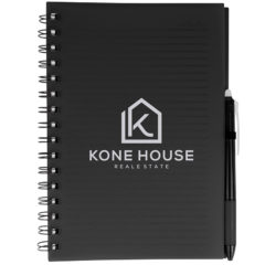 Take-Two Spiral Notebook with Erasable Pen - 65021_BLK_Silkscreen