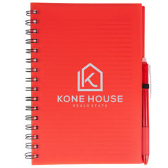 Take-Two Spiral Notebook with Erasable Pen - 65021_RED_Silkscreen