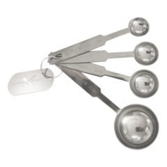 Stainless Steel Measuring Spoons – 4 pieces - 75018_SIL_Laser