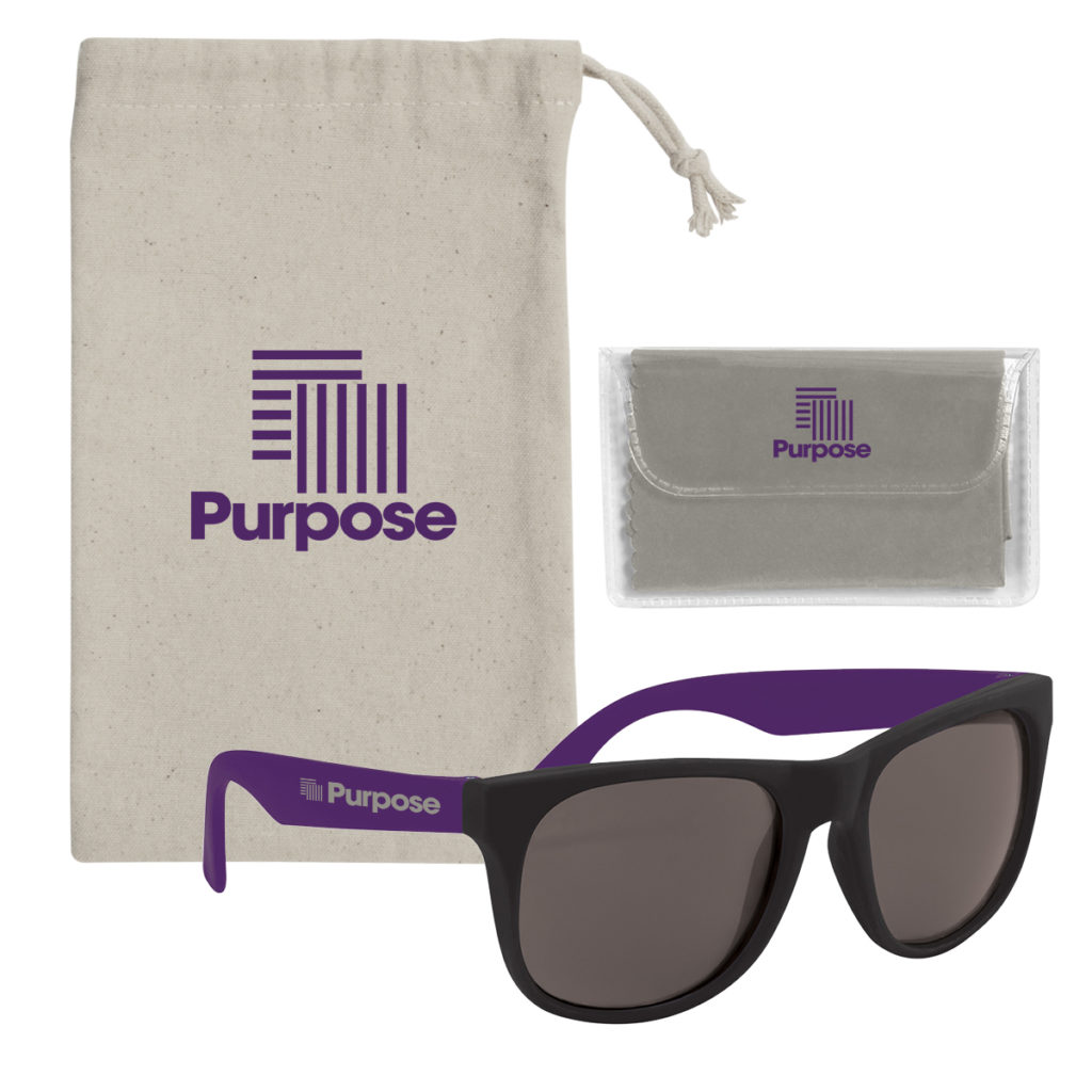 Rubberized Sunglasses with Microfiber Cloth and Pouch - 95138_group