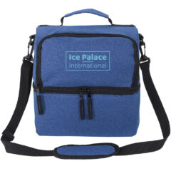 Lunch Break Dual Compartment Lunch Cooler - Lunch Break Dual Compartment Lunch Cooler_Heathered Blue