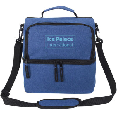 Lunch Break Dual Compartment Lunch Cooler_Heathered Blue
