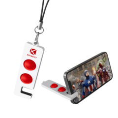 Fidget Pop Keychain Stand - POPSTAND_WHTRED_Padprint