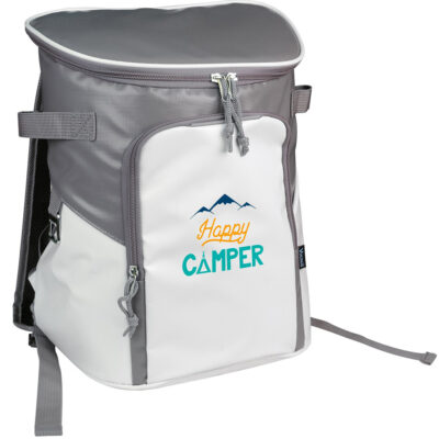 The Viking Collection Tarpaulin Backpack Cooler_White_Gray