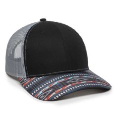 Premium Modern Trucker Hat - oc771p_black-light-grey-black-aqua_02