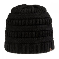 Cable Knit Beanie - oc807_black_01