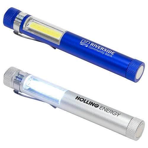 Vivid Clip Flashlight with Base Show Your Logo