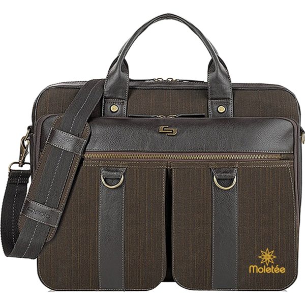 Image of leather custom briefcase Solo Thompson Briefcase