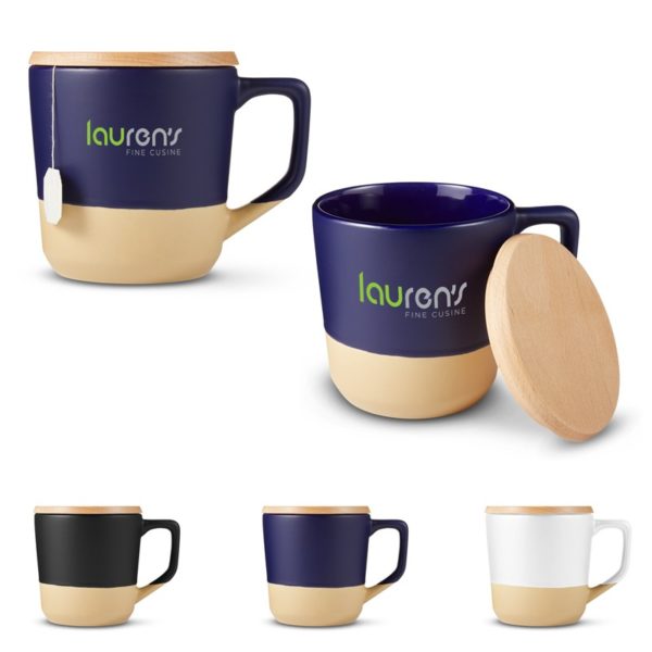 Custom logo coffee mug for corporate swag article