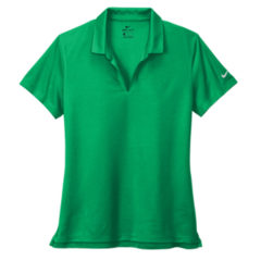 Nike Ladies Dri-FIT Micro Pique 2.0 Polo - 14173-LucidGreen-5-NKDC1991LucidGreenFlatFront4-337W