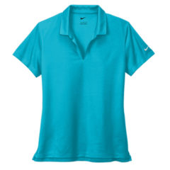 Nike Ladies Dri-FIT Micro Pique 2.0 Polo - 14173-TidalBlue-5-NKDC1991TidalBlueFlatFront2-337W