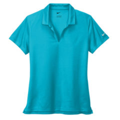 Nike Ladies Dri-FIT Micro Pique 2.0 Polo - 14173-TidalBlue-5-NKDC1991TidalBlueFlatFront2-337W