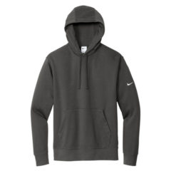 Nike Club Fleece Sleeve Swoosh Pullover Hoodie - 23273-Anthracite-5-NKDR1499AnthraciteFlatFront-337W
