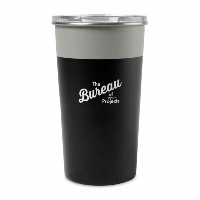 Arlo Colorblock Stainless Steel Tumbler 8211 20 oz 8211 Warm Grey-Black