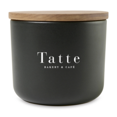 Be Home® Brampton Stoneware Container – Medium - Be Home Brampton Stoneware Container 8211 Medium 8211 Black
