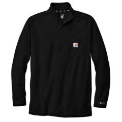 Carhartt Force® 1/4-Zip Long Sleeve T-Shirt - CT104255_black_flat_front