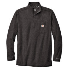 Carhartt Force® 1/4-Zip Long Sleeve T-Shirt - CT104255_carbonheather_flat_front