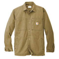 Carhartt® Rugged Flex® Fleece-Lined Shirt Jac - CT105532_darkkhaki_flat_front