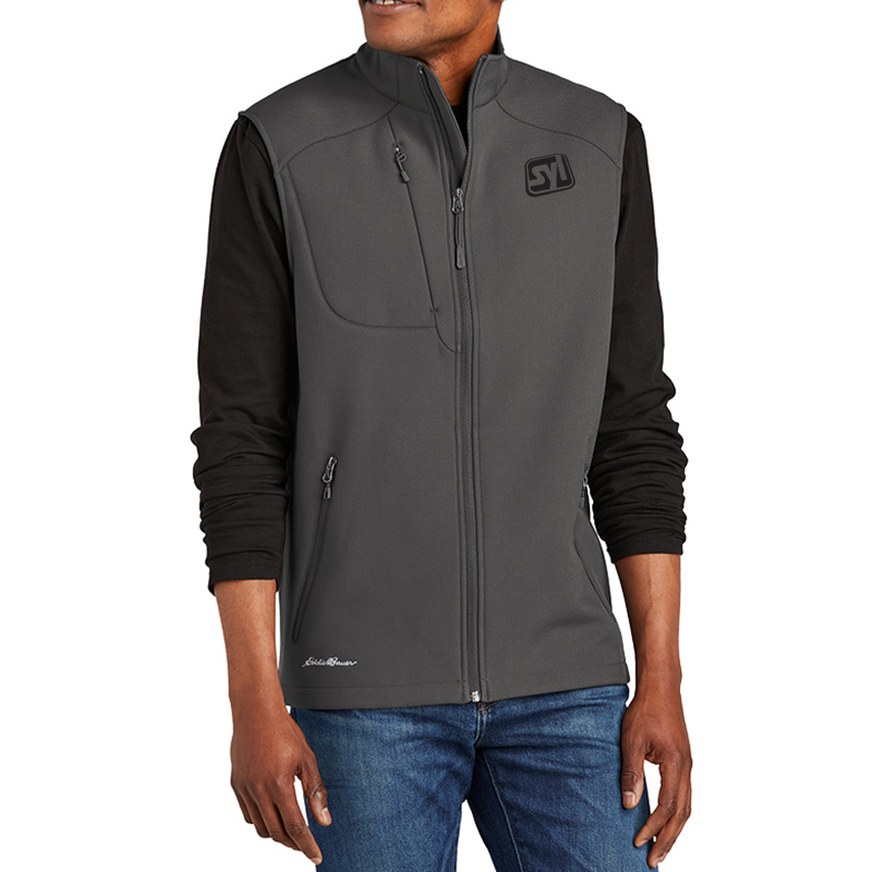 Eddie Bauer® Stretch Soft Shell Vest - EB546_irongate_model_front