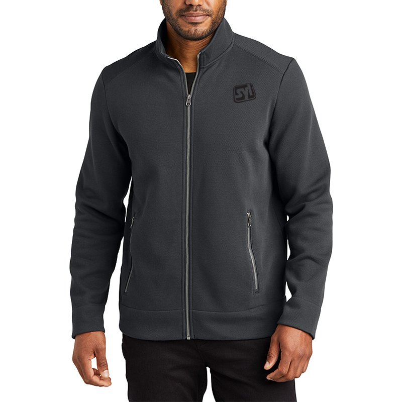 Port Authority® Network Fleece Jacket - F422_charcoal_model_front