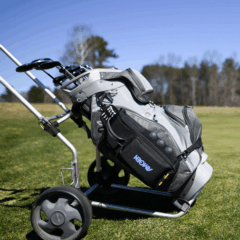 Golf Links Cooler – 6 cans - Golf Links Cooler 8211 6 cans 8211 In Use on golf bag