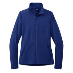Port Authority® Ladies Accord Stretch Fleece Full-Zip - LK595_royal_flat_front