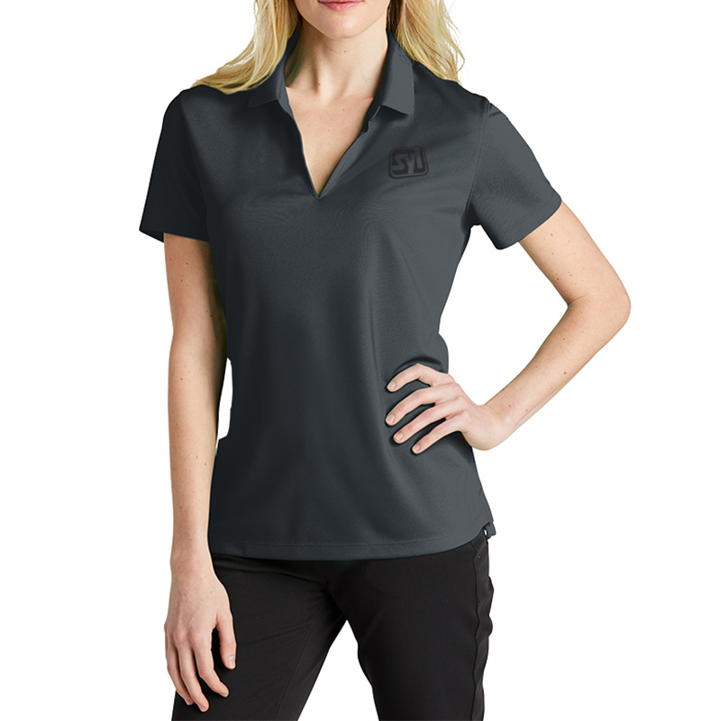 Nike Ladies Dri-FIT Micro Pique 2.0 Polo - NKDC1991_anthracite_model_front
