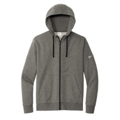 Nike Club Fleece Sleeve Swoosh Full-Zip Hoodie - NKDR1513_charcoalheather_flat_front