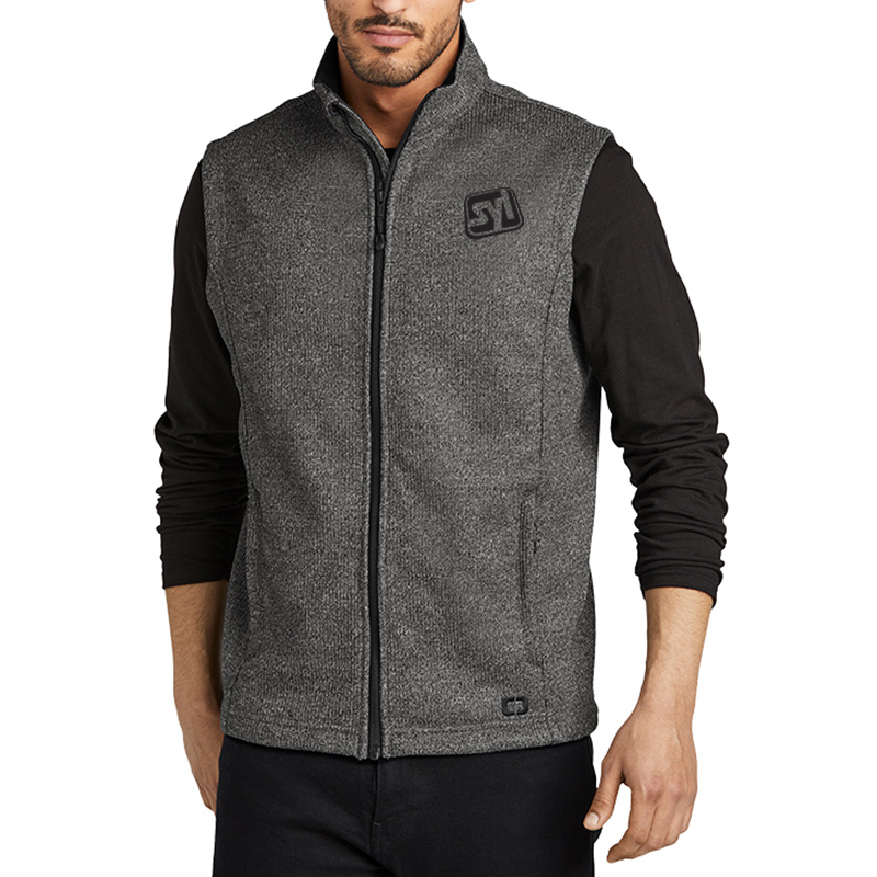 OGIO ® Grit Fleece Vest - OG730_dieselgreyheather_model_front