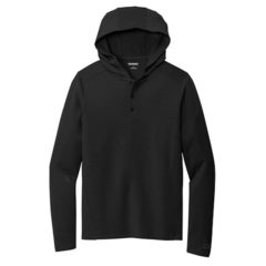 OGIO® Luuma Flex Hooded Henley - OG826_blacktop_flat_front