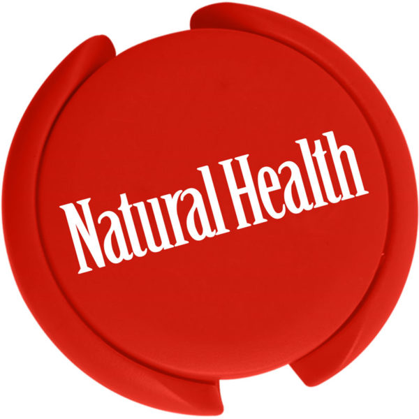 Red "Natural Health" Custom Stethoscope ID Tag With Branded Logo