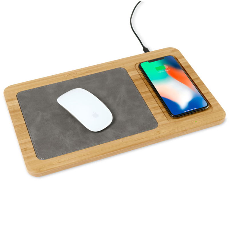 Auden Bamboo Wireless Charging Mouse Pad - renditionDownload