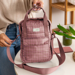 Mini Backpack Crossbody – Puff Puff - 5284-PP-V-Crossbody-Backpack-Lifestyle-Model-masked-MBS