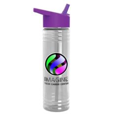 Slim Fit Bottle with Flip Straw – 24 oz - DPTB24H_clear-violet_1124184