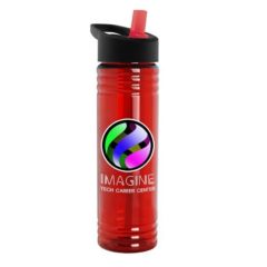 Slim Fit Bottle with Flip Straw – 24 oz - DPTB24H_red-black-red_1124172
