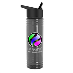 Slim Fit Bottle with Flip Straw – 24 oz - slimesmokeblack