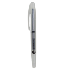 Gel Pen with Frosted Transparent Barrel - GIP_CLEARBLACK